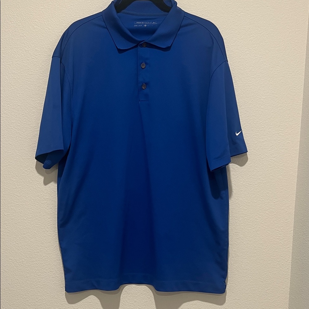 Nike Gold polo blue shirt size XL